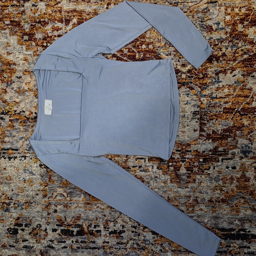 Square Neck Long Sleeve Top